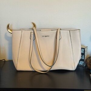 Karl Lagerfeld Beige Tote Bag